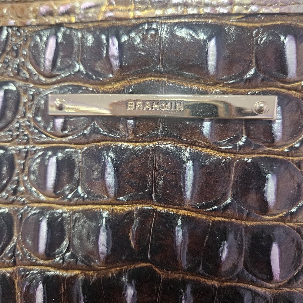 Brahmin Medium Asher Tote Truffle Python Ombre Me… - image 3